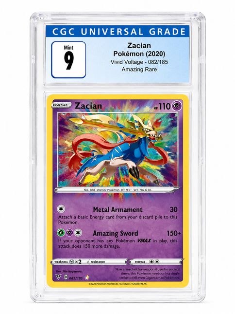Zacian - SWSH04: Vivid Voltage (SWSH04) CGC 9 - Holofoil